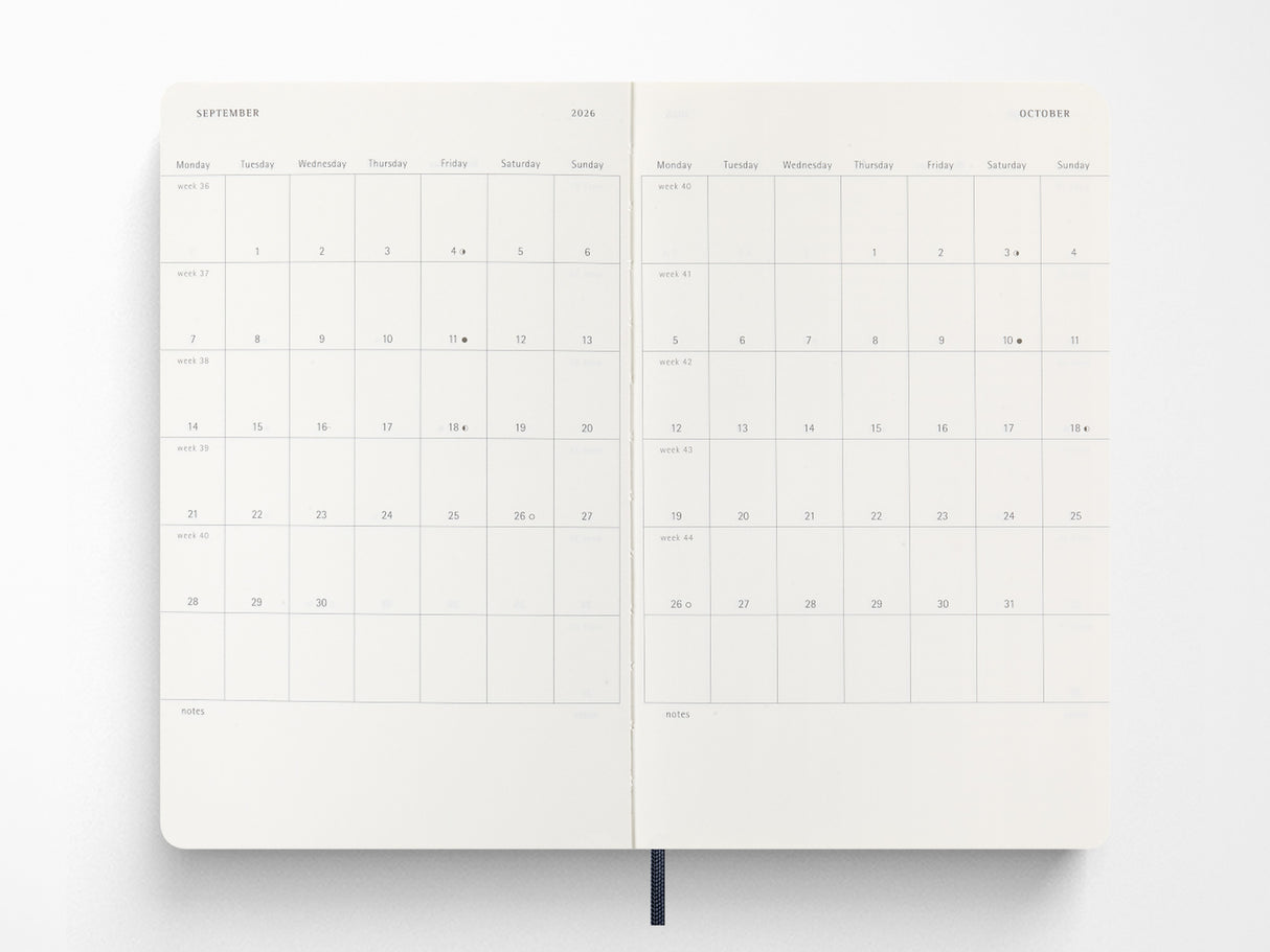 Moleskine 2027 Weekly Planner - Sapphire Blue Soft Cover
