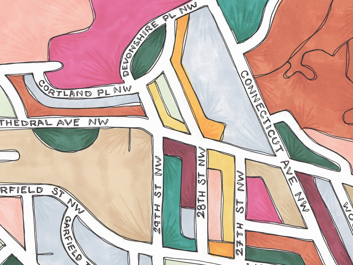 Woodley Park Art Map Poster