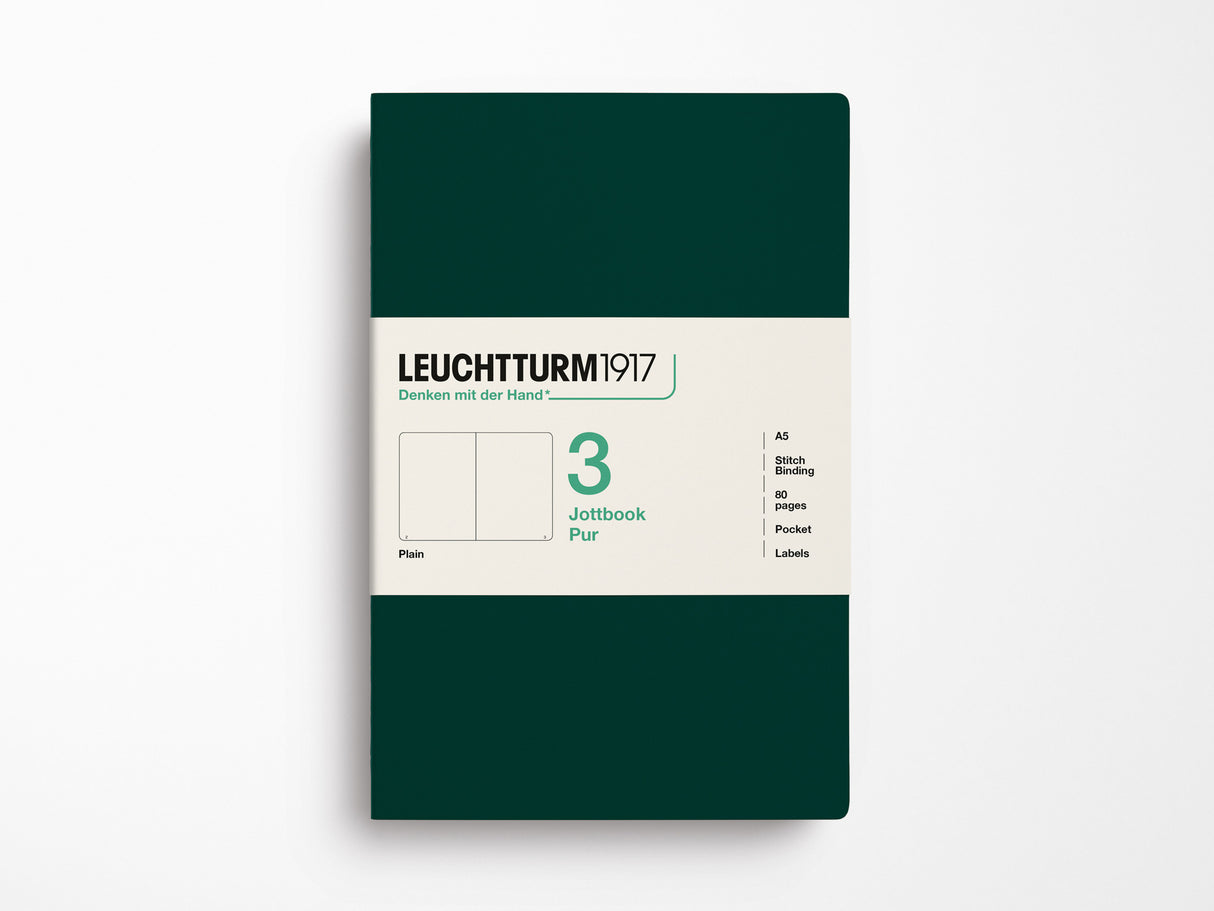 Leuchtturm 1917 Jottbook Pur Set of 3 - Forest Green
