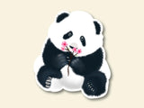 Panda with Cherry Blossoms Vinyl Sticker