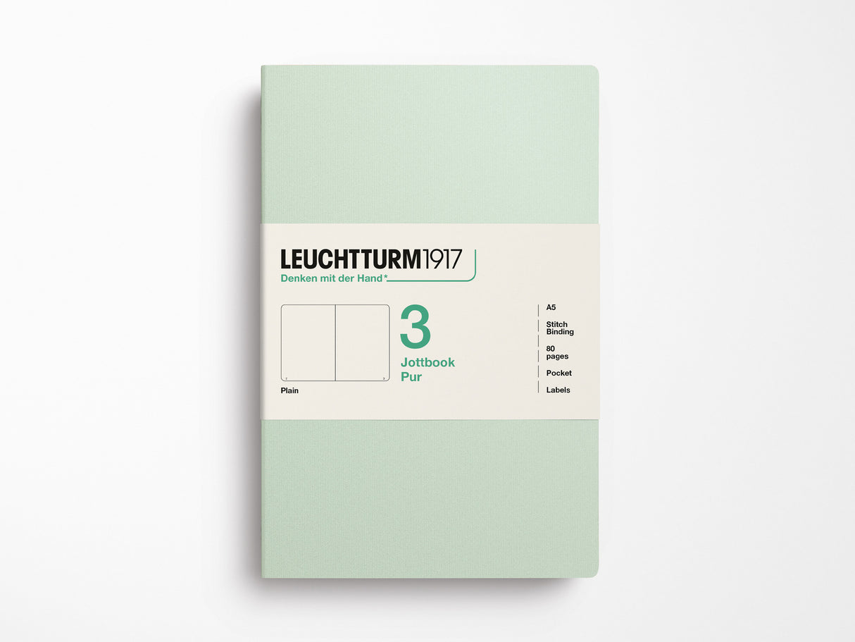Leuchtturm 1917 Jottbook Pur Set of 3 - Mint Green