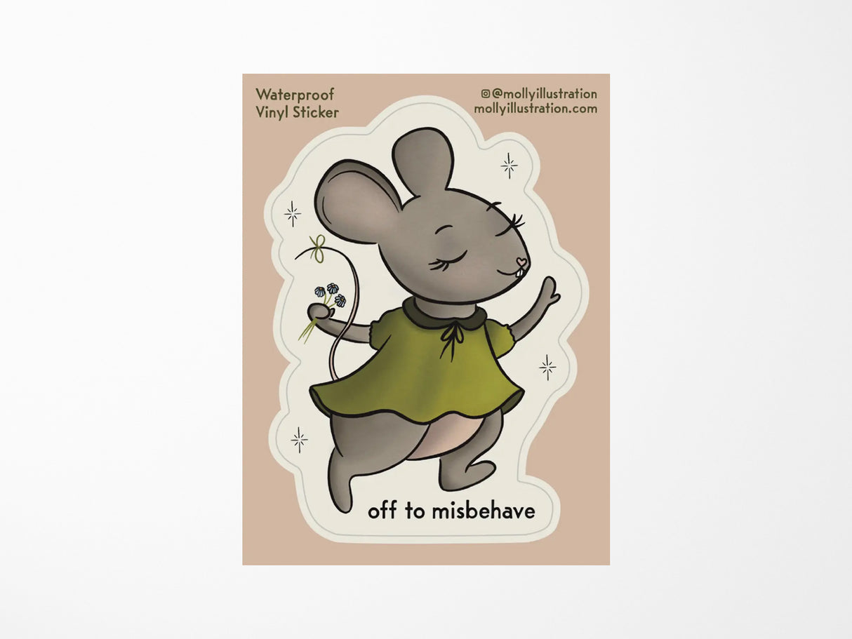 Off To Misbehave Vinyl Sticker