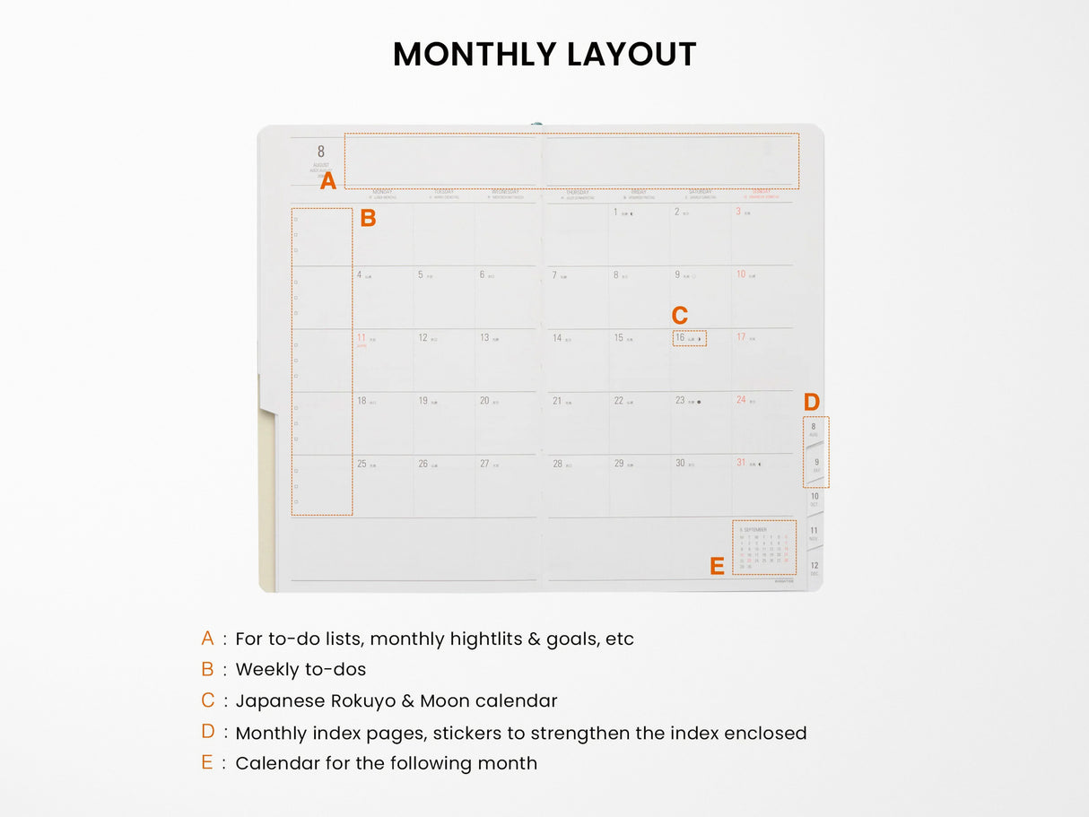 Hightide 2027 Weekly Schedule Book Nähe B6 Slim Vertical