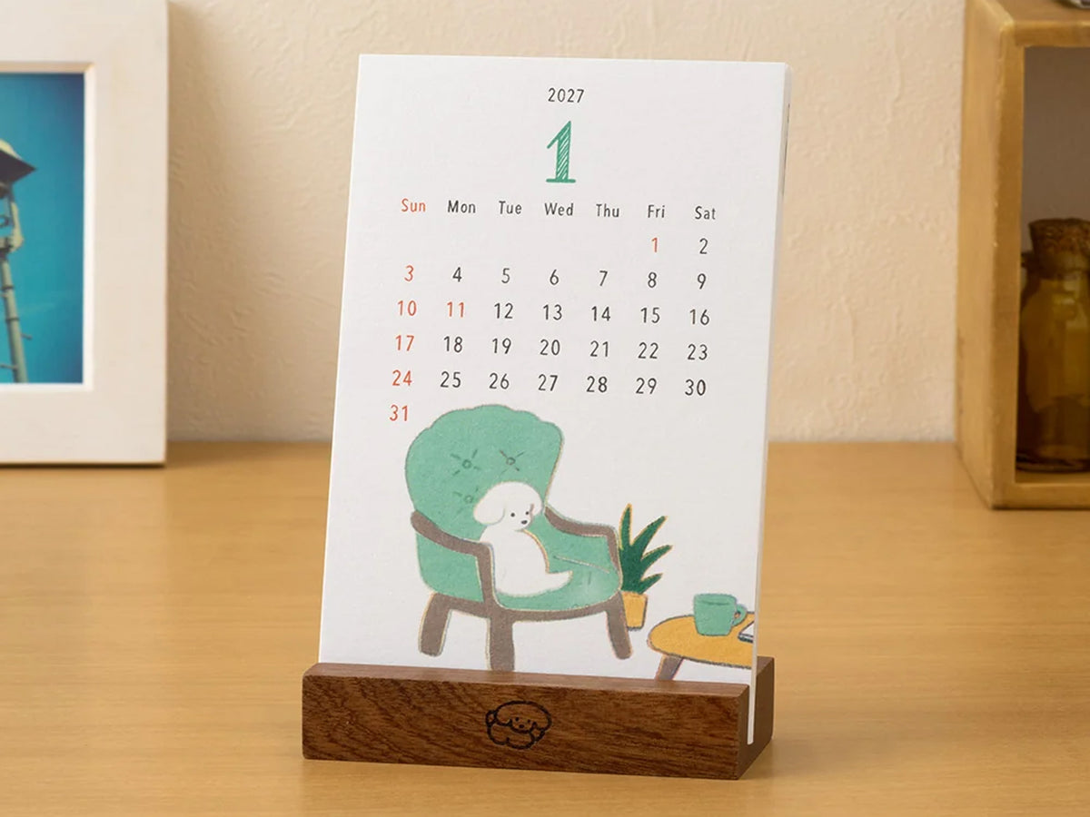 Midori Stand Calendar 2027 - Dog