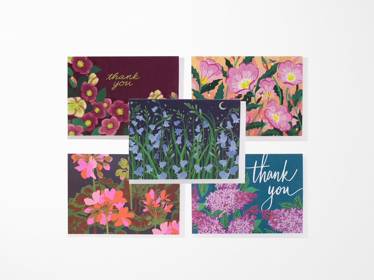 Moody Blooms Note Card Set, Box of 10