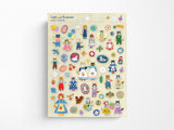Aiko Fukawa Sticker Sheet - Cats and Buttons