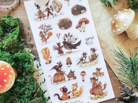 Autumn Woodland Whimsy Sticker Sheet