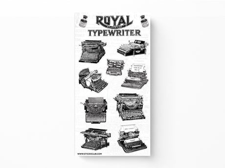 B&W Typewriters Sticker Sheet