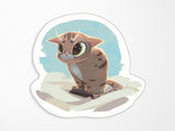 Big Eyed Cat Die-cut Vinyl Sticker
