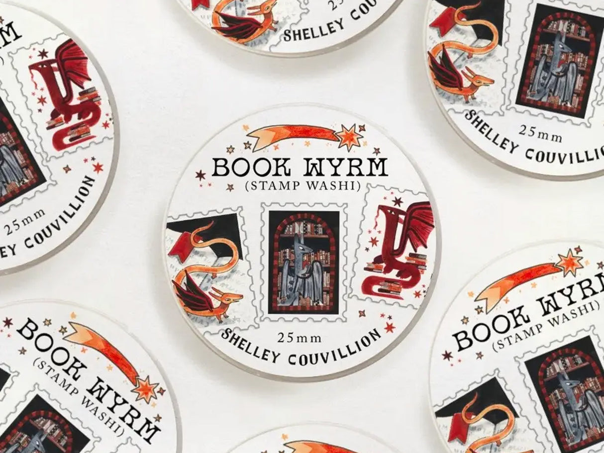 Book Wyrm Stamps Washi Tape