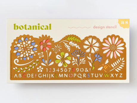 Botanical Brass Template Design Stencil
