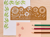 Botanical Brass Template Design Stencil