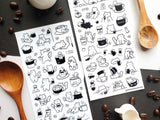 Caffeine Cats 1 Sticker Sheet