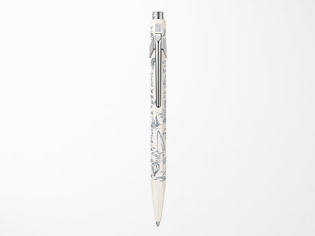 Caran D'Ache 849 Ballpoint Pen Toile De Jouy - Blue & White