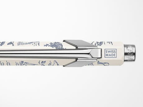 Caran D'Ache 849 Ballpoint Pen Toile De Jouy - Blue & White