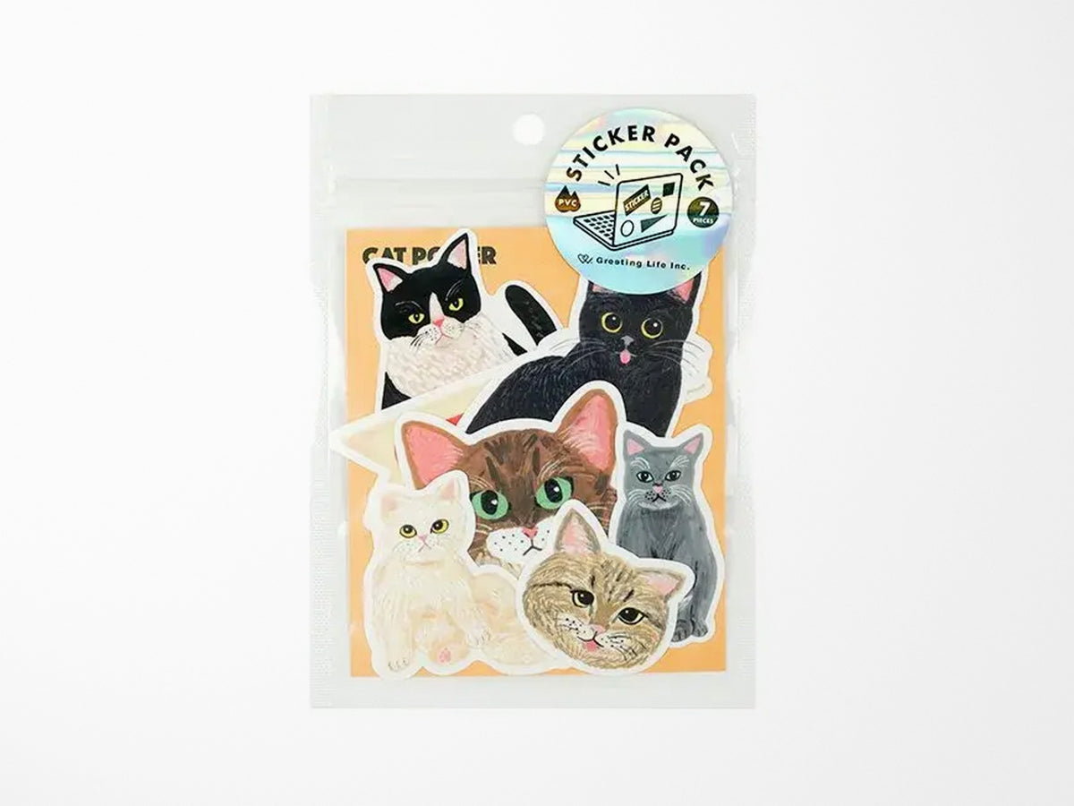Cat Power Flake Sticker Pack