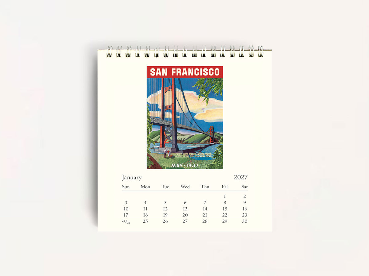 Cavallini 2027 DESK Calendar - San Francisco