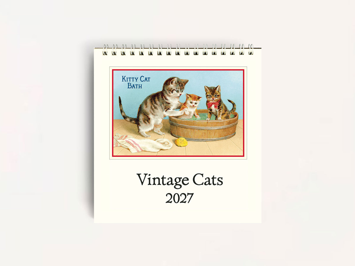 Cavallini 2027 DESK Calendar - Vintage Cats