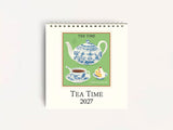 Cavallini 2027 DESK Calendar - Tea Time