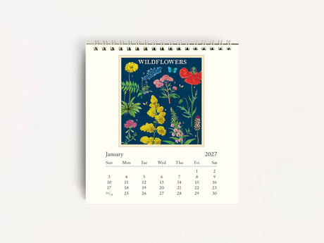 Cavallini 2027 DESK Calendar - Wildflowers