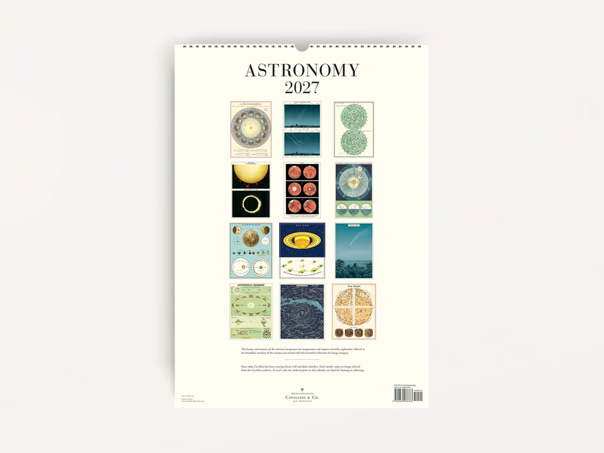 Cavallini 2027 WALL Calendar - Astronomy