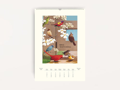 Cavallini 2027 WALL Calendar - Bird Watching