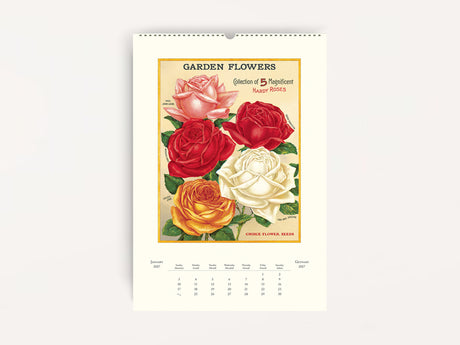 Cavallini 2027 WALL Calendar - Garden Flowers