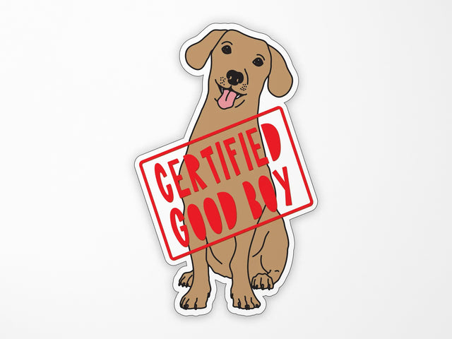 Certified Good Boy Vinyl Sticker