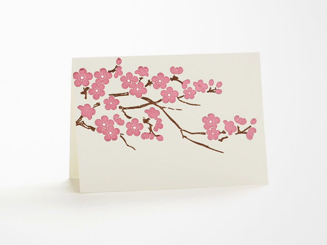 Cherry Blossom Small Greeting Card, Set of 6