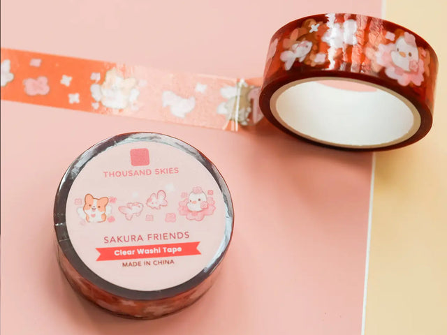 Clear PET Tape - Sakura Friends