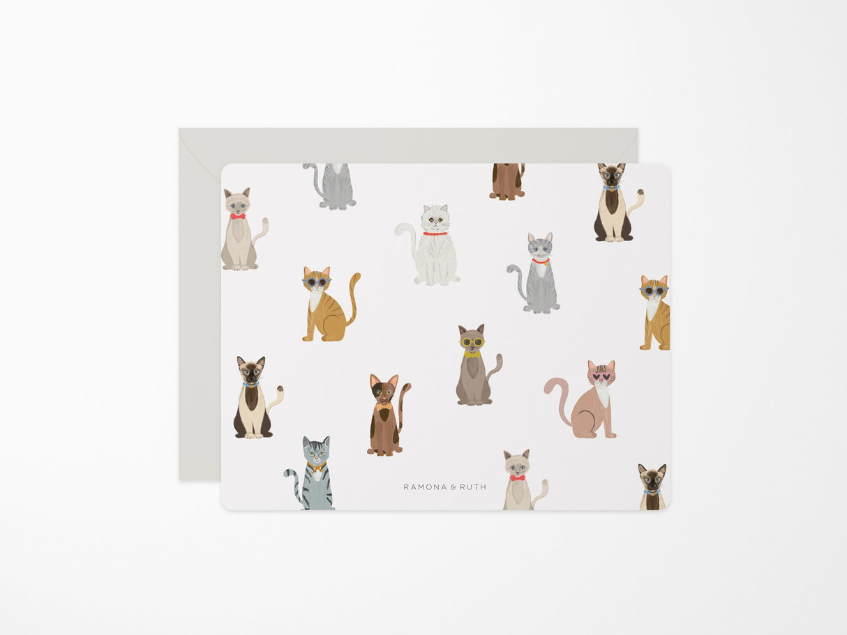 Cool Cat Flat Notes - Boxed Set of 6
