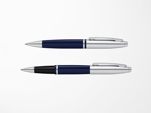 Cross Calais Pen - Chrome & Blue Lacquer