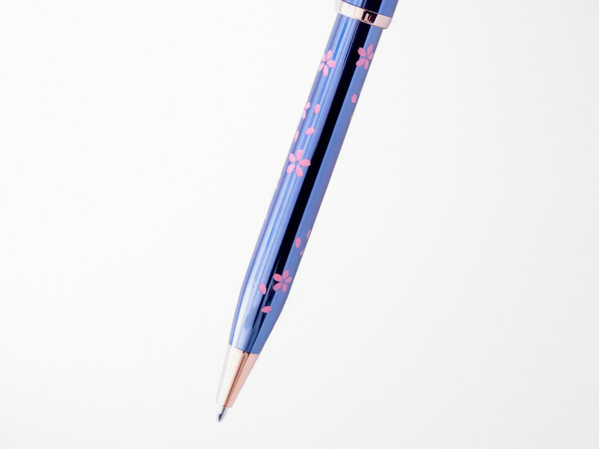 Cross Century Ballpoint Pen - Cherry Blossom Translucent Blue Lacquer