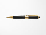Cross Edge Pen - Matte Black with Gold PVD