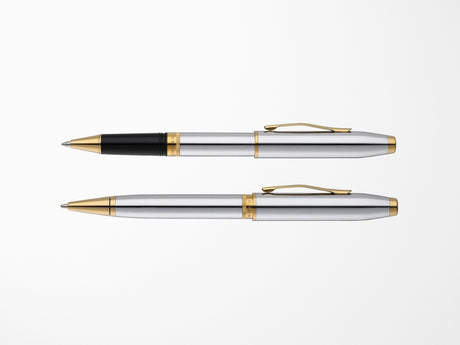 Cross Foundry Pen - Polished Chrome with Gold