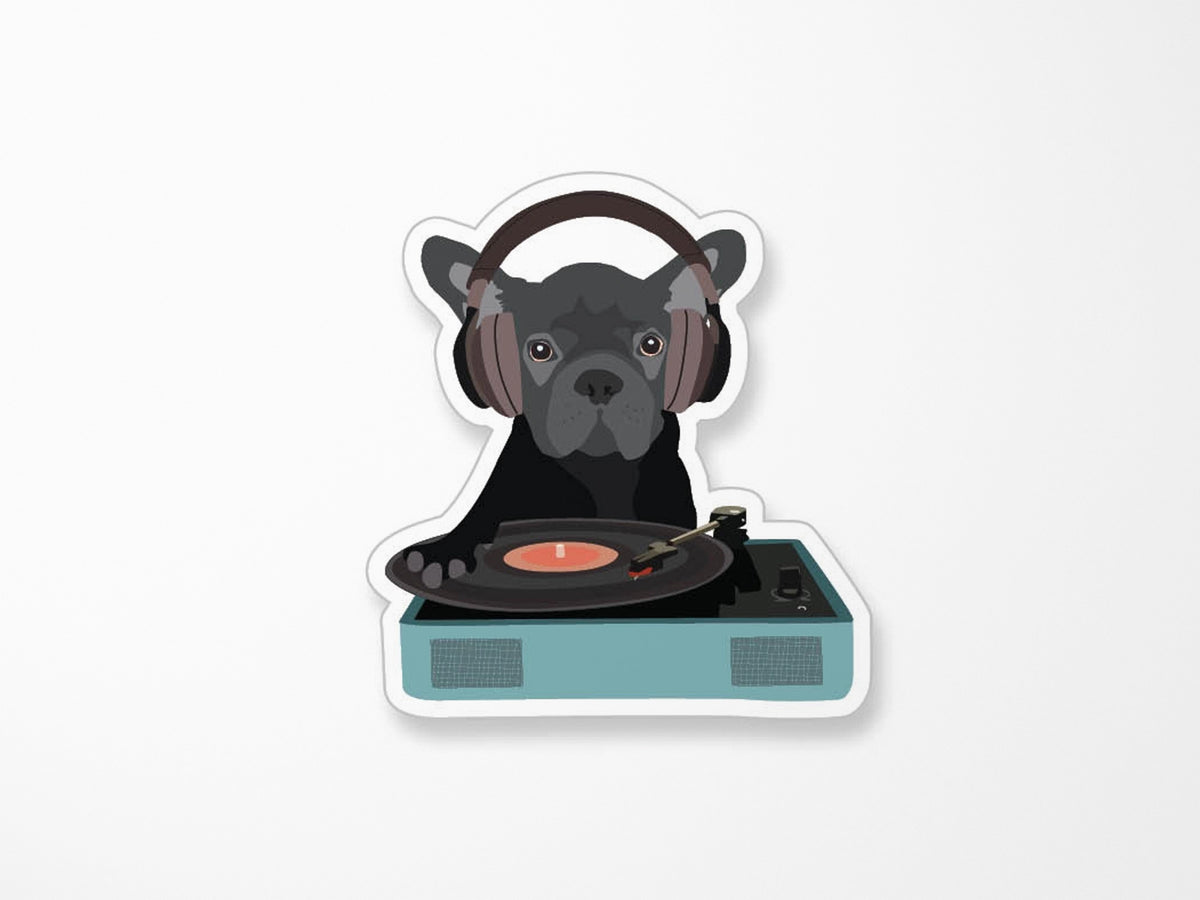 DJ Dog Vinyl Sticker