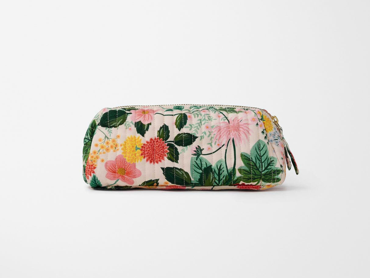 Dahlia Quilted Small Cosmetic Pouch