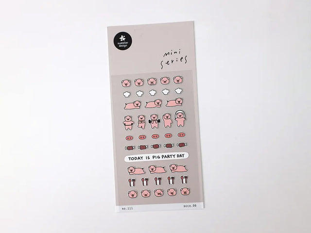 Deco.06 Pig Party Sticker Sheet 111