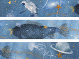 Deep Blue Sky Gold Foil Washi Tape