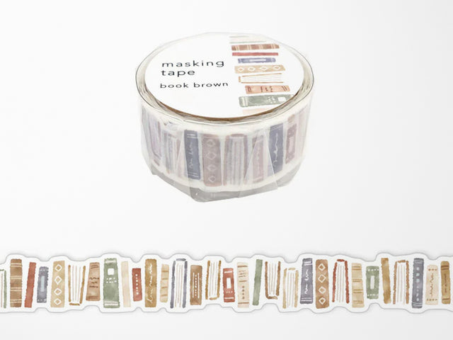 Die Cut Washi Tape - Book Brown