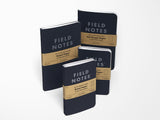 FIeld Notes Pitch Black Memo Book Set of 3