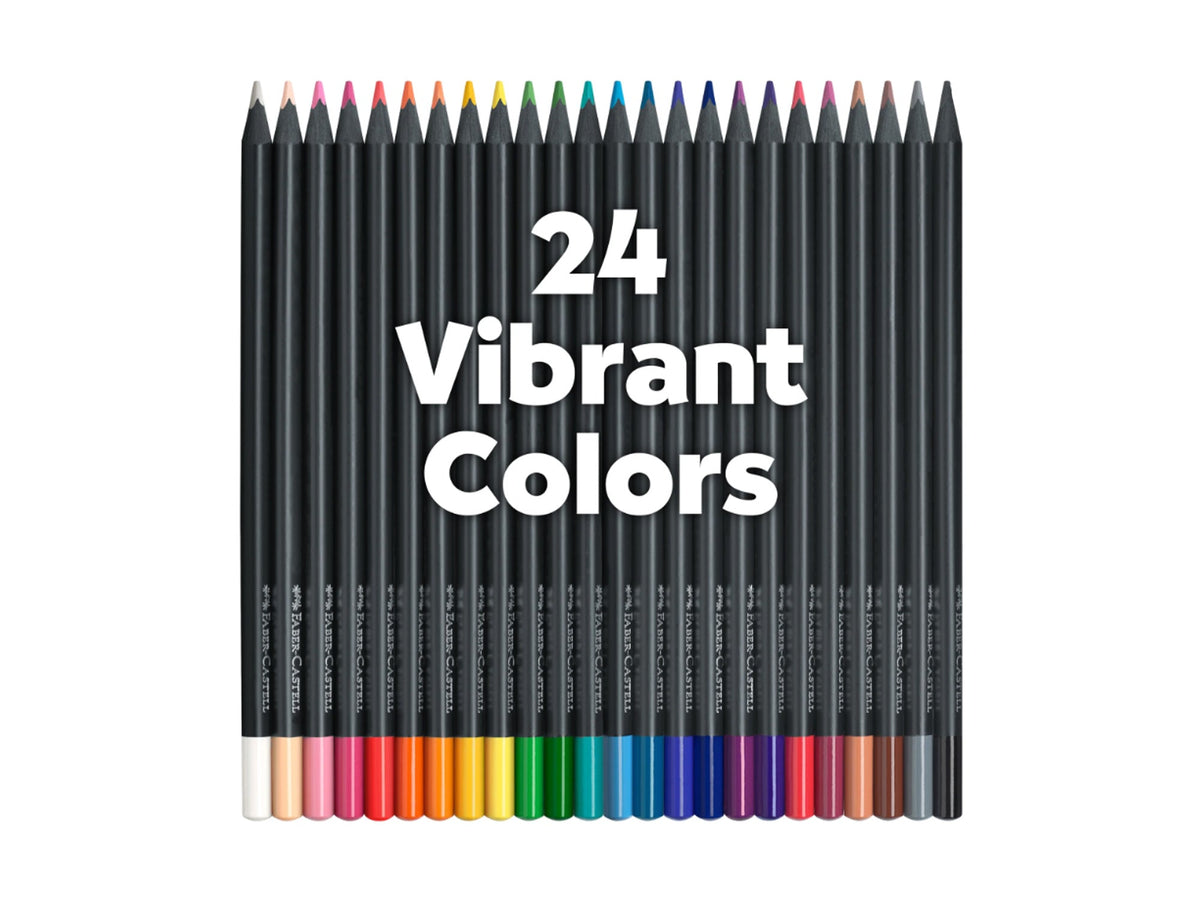 Faber Castell Black Edition Colored Pencils - Basic Colors 24 Set
