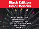 Faber Castell Black Edition Colored Pencils - Set of 12 Neon & Pastel