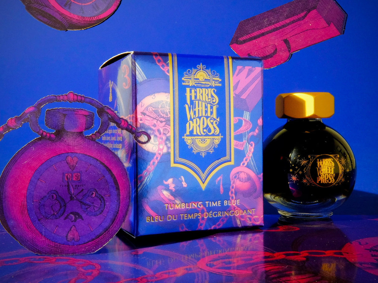 Ferritales Tumbling Time Blue Fountain Pen Ink