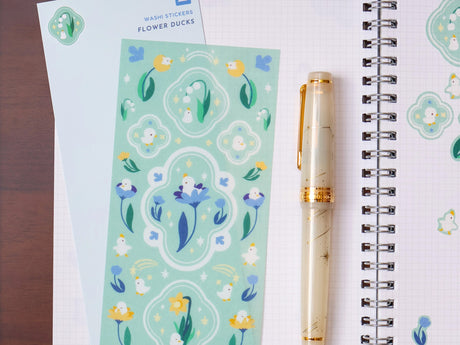 Flower Duck Sticker Sheet
