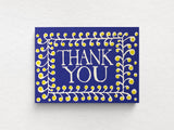 French Ultramarine and Yellow Thank You Cards, Set of 10
