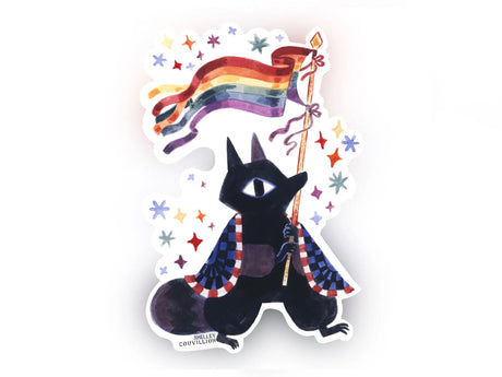 Gay Raccoon Sticker - Queer Cuties Medieval Pride