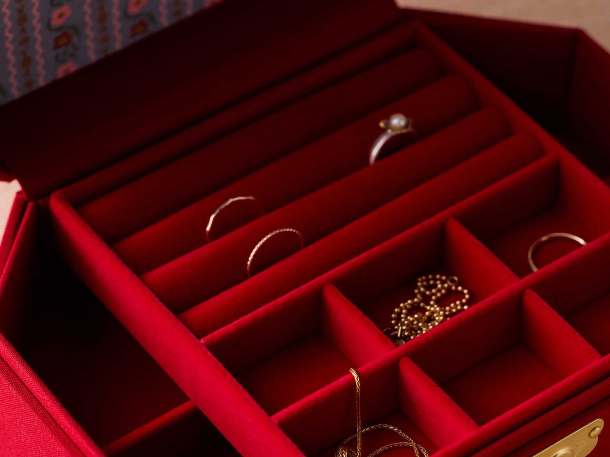 Gemma Embroidered Jewelry Box