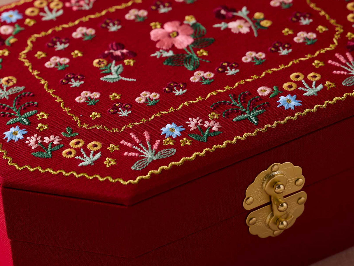 Gemma Embroidered Jewelry Box