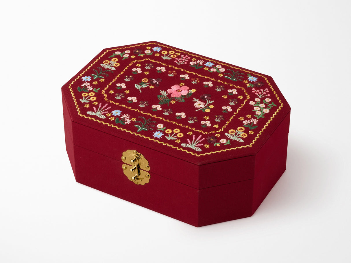 Gemma Embroidered Jewelry Box